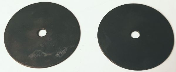 alte antike Rosette, 36 mm, Messing dunkel patiniert